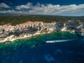 Aerial view of the Old Town of Bonifacio Royalty Free Stock Photo