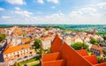 Aerial view. Old town in Chelmno Royalty Free Stock Photo