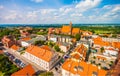 Aerial view. Old town in Chelmno Royalty Free Stock Photo