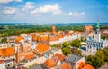 Aerial view. Old town in Chelmno Royalty Free Stock Photo