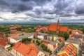 Aerial view of the old town in Chelmno Royalty Free Stock Photo