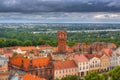 Aerial view of the old town in Chelmno Royalty Free Stock Photo