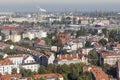 Aerial view of the old town of Gdansk with city hall, Poland Royalty Free Stock Photo