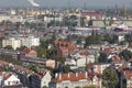 Aerial view of the old town of Gdansk with city hall, Poland Royalty Free Stock Photo