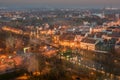 Aerial view of Old Town in Klaipeda, Lithuania