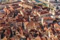 Aerial view of the old town of Kotor, Montenegro Royalty Free Stock Photo