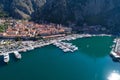 Aerial view of old town Kotor, Montenegro Royalty Free Stock Photo