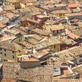 Aerial view of the old town of Malcesine at Lake Garda Royalty Free Stock Photo