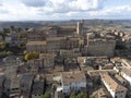 Aerial view on old town Montepulciano, Tuscany, Italy Royalty Free Stock Photo