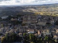 Aerial view on old town Montepulciano, Tuscany, Italy Royalty Free Stock Photo