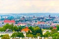 Aerial view of the old town of polish city Krakow/Cracow...IMAGE Royalty Free Stock Photo