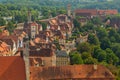Aerial view of the old town of Rothenburg ob der Tauber, Bavaria state, Germa Royalty Free Stock Photo