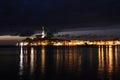 Rovinj, Croatia at night