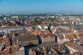 Aerial view of the old town of Strasbourg, France Royalty Free Stock Photo