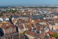 Aerial view of the old town of Strasbourg, France Royalty Free Stock Photo