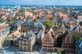 Aerial view of the old town of Strasbourg, France Royalty Free Stock Photo