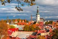 Aerial view old town, Tallinn, Estonia Royalty Free Stock Photo