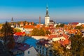 Aerial view old town, Tallinn, Estonia Royalty Free Stock Photo
