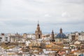 Aerial view old town of Valencia, Spain, Royalty Free Stock Photo