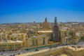 Aerial view of the old town of Valetta, Malta