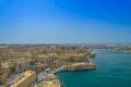 Aerial view of the old town of Valetta, Malta Royalty Free Stock Photo