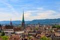 Aerial view of old town of Zurich, Switzerland Royalty Free Stock Photo