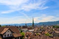 Aerial view of old town of Zurich, Switzerland Royalty Free Stock Photo