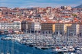 Old Port and Notre Dame, Marseille, France Royalty Free Stock Photo