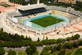 Aerial view of Olimpic stadium of Barcelona. Spain Royalty Free Stock Photo