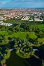 Aerial view of Olympiapark . Munich, Bavaria, Germany Royalty Free Stock Photo