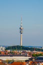 Aerial view of the olympic tower in german city munich...IMAGE