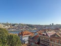 Aerial view from one of the viewpoints of the city with the details of the unique buildings of the historic center of the city of