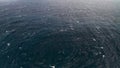 Aerial view of Open ocean waters, gale force winds and whitecaps at winter