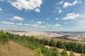 View at open pit mine Hambach with brown coal digging. Royalty Free Stock Photo