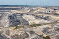 View at open pit mine Hambach with brown coal digging.