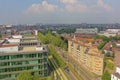 Aerial view of Rabot neighborhood in Ghent; Flanders, Belgium