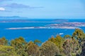 Aerial view of Opposum bay near Hobart, Australia Royalty Free Stock Photo