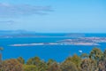 Aerial view of Opposum bay near Hobart, Australia Royalty Free Stock Photo