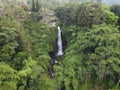 The aerial view of Orak-arik Waterfall in Baturaden Royalty Free Stock Photo