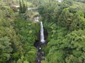 The aerial view of Orak-arik Waterfall in Baturaden Royalty Free Stock Photo