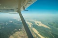 Aerial view of Orinoco River from aircraft