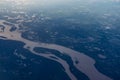 Aerial view of Orinoco river, Venezue Royalty Free Stock Photo
