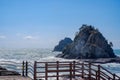 Scenic view of Oryukdo sunrise coastal walk along igidae trail in Busan, South Korea