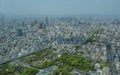 Aerial view of Osaka skyline