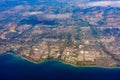 Aerial view of the Oshawa area cityscape