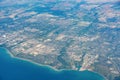 Aerial view of the Oshawa area cityscape