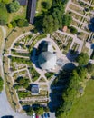 Aerial View of Osterlars Church on Bornholm, Denmark Royalty Free Stock Photo