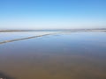 Aerial view of Otay River and San Diego Bay National Refuger from Imperial Beach, San Diego Royalty Free Stock Photo