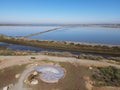 Aerial view of Otay River and San Diego Bay National Refuger from Imperial Beach, San Diego Royalty Free Stock Photo