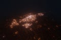 Aerial view on Ottawa (Canada) from south. Top view on modern city at night from satellite Royalty Free Stock Photo